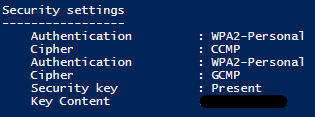 the photo is depicting a table with information abotu a wifi connection, the content list the KEY content or the wifi network password as an example